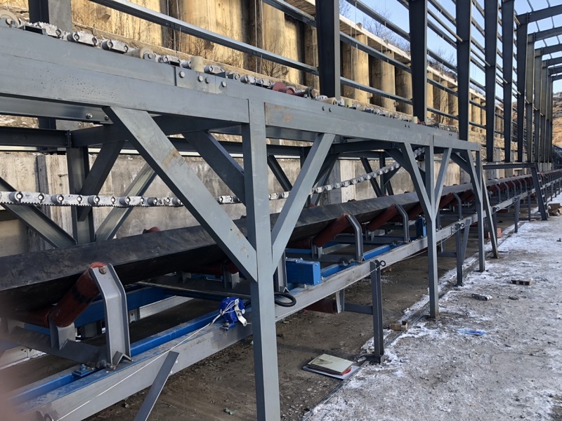 昊諾科技帶鏈碼的電子皮帶秤安裝調試完畢，準確穩(wěn)定，操作簡單！